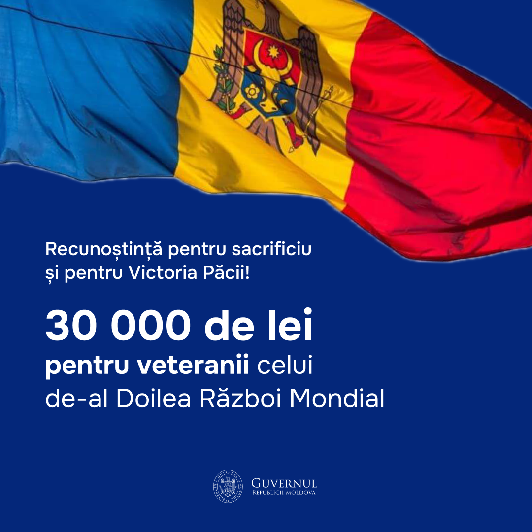 World War II veterans to get 30,000 lei aid | GUVERNUL REPUBLICII MOLDOVA